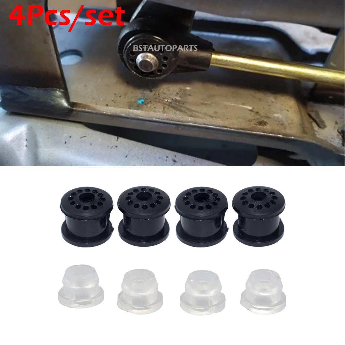 4Pcs/set ABS Car Gearbox Pull Head Gear Shift Lever Transmission Wearable Cable 4S6P-7412-AA For Ford Focus Mk2 Fiesta Mk5