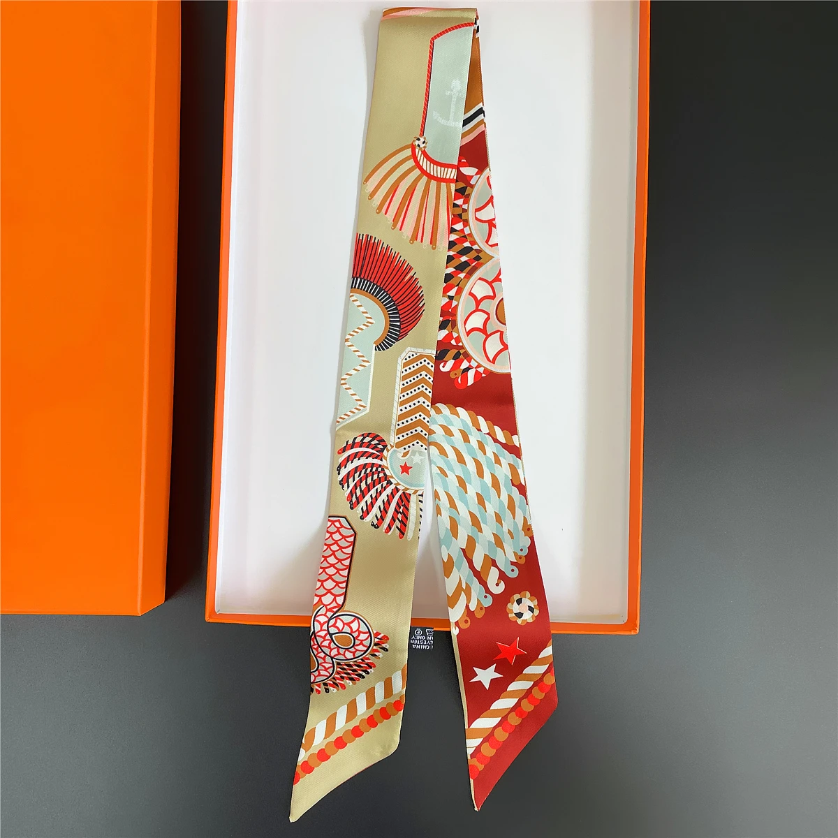 Marke Design Twill 100% Seide Schal Luxus Mode Schal Frauen Foulard Dünne Tasche Schals Neue Heiße Halstuch Haar Stirnband – Detail 9