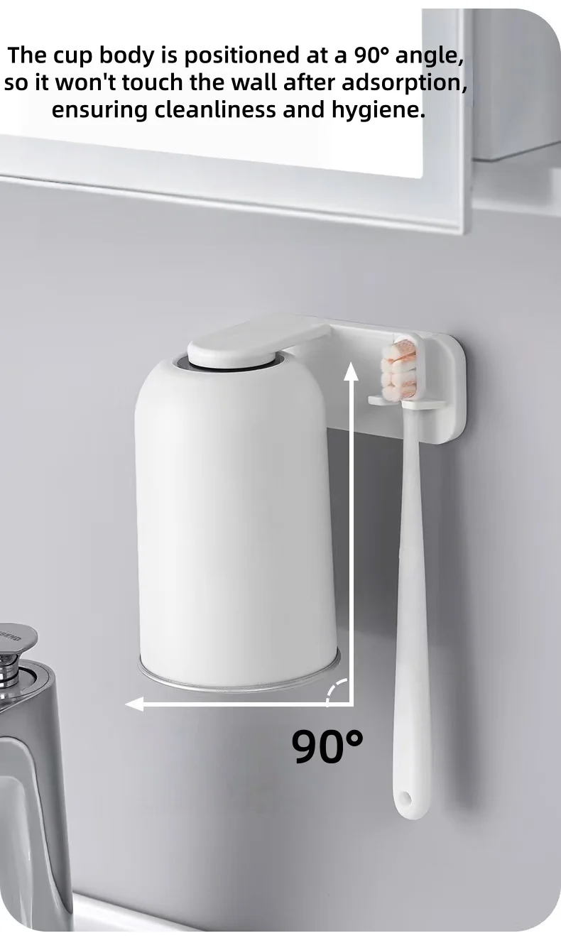 Magnetisk tandborsthållare i rostfritt stål för badrum_voghion.com