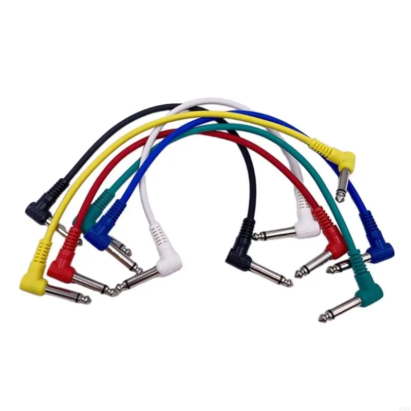 A52F 6Pcs Guitar Patches Cable Replacement Guitar Pedal Cable Effect Cable No Noise