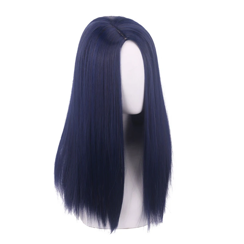 High Quality Arcane Caitlyn Cosplay Wig Anime Dark Blue Long Straight Heat Resistant Synthetic Hair The Sheriff of Piltover Wigs