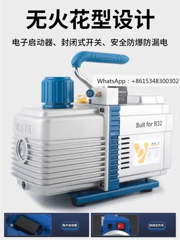 1/2/4L air conditioning refrigerator vacuum pump with fluorine meter experimental mold vacuum machine screen press machine