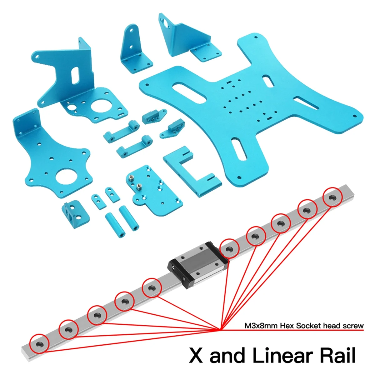 

Высокоточные аксессуары для 3D-принтеров Ates X/Ybelts, винты и алюминиевые пластины для Ender 3S/3Pro-ABLI