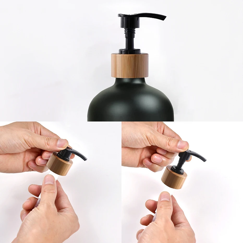 500ml Matte Black Soap Dispenser Bottle Shampoo Conditioner Body Wash Refillable Bottle Dish Soap Hand Soap Waterproof Sticker