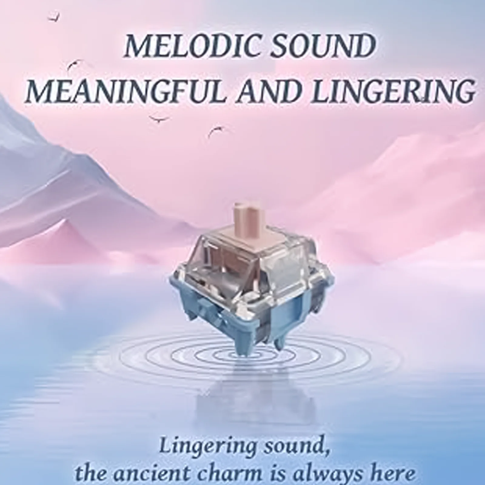 

GATERON Melodic Switches for MX Mechanical Keyboard, 5-pin 60gf Clicky/Pre-lubed/Stable stem/Crisp Sound/Accurate triggering