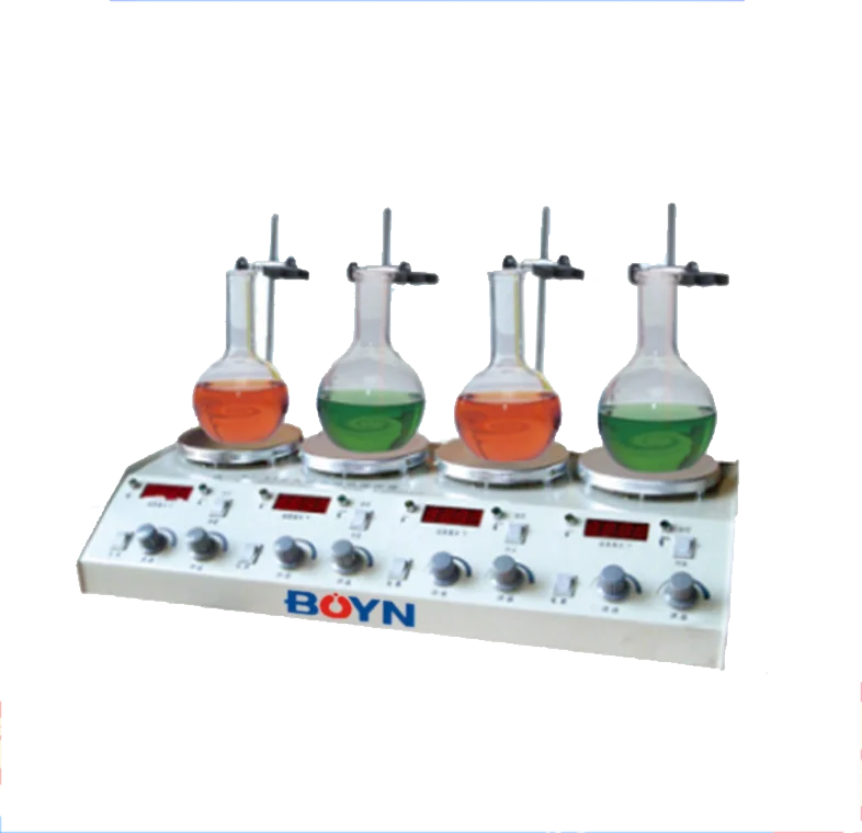 BMS-MH1B-4 Lab High quality chemical Multi-head mechanical timing Magnetic Stirrer With stepless speed regulation for education