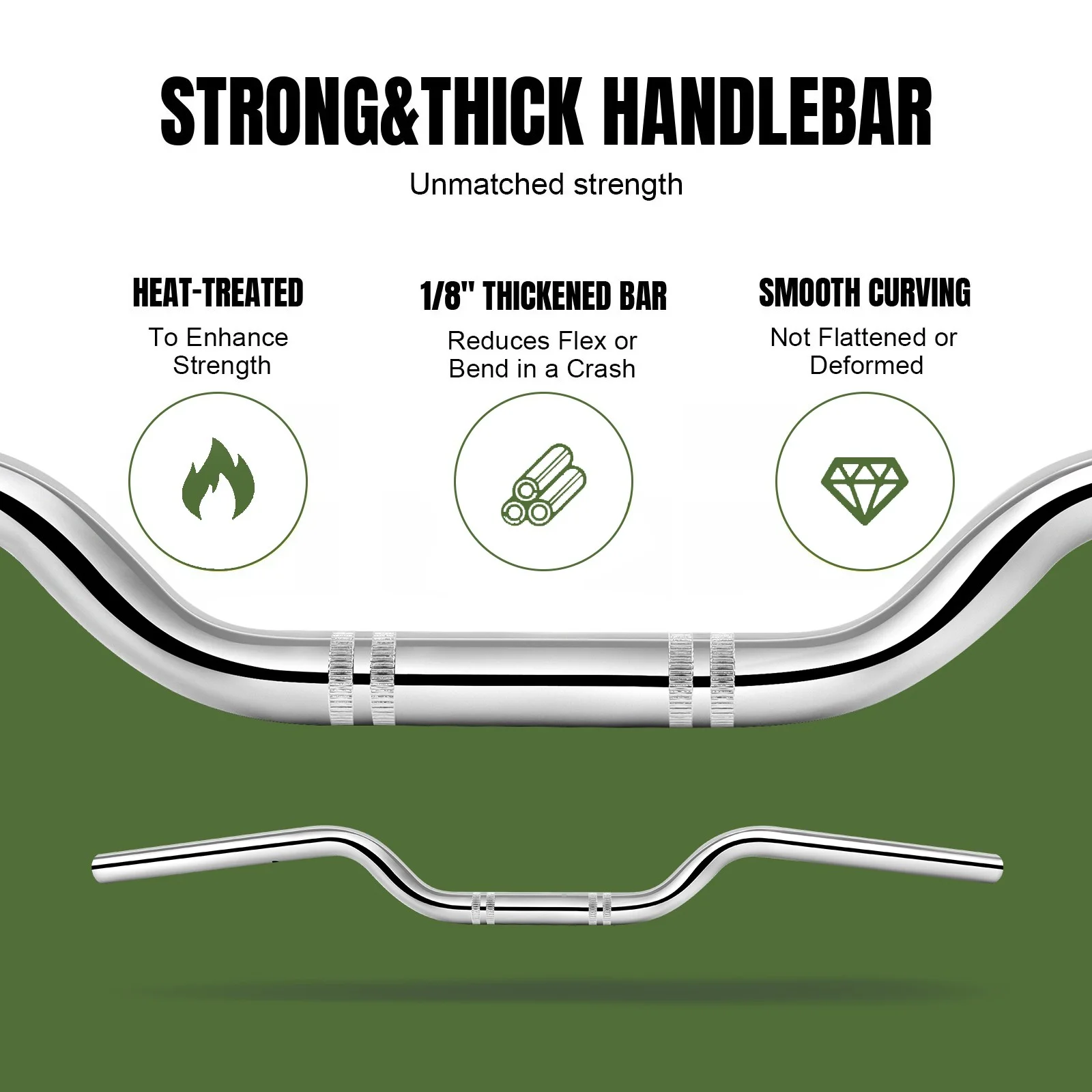 7/8 "22 مللي متر مقود المقتفي سحب المقود كروم لهوندا CB 125 200 250 500 #6