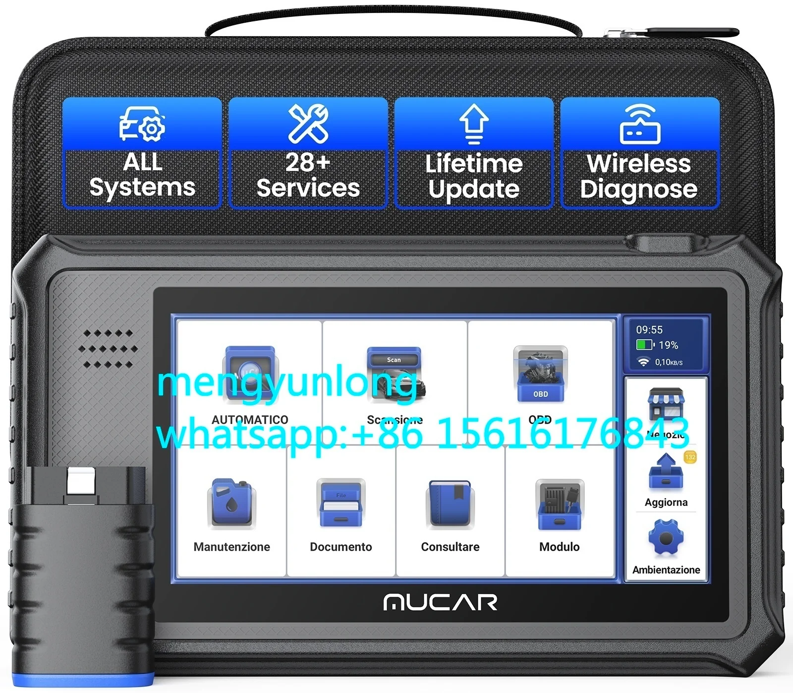 

MUCAR VO6 OBD2 Scanner OE-Level Full System Automotive Scan Tool Oil/ABS 28 Free Resets Car Diagnostic Scanner Tool