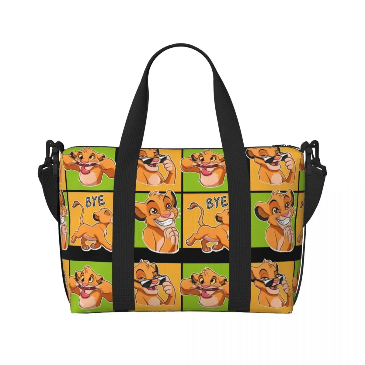 

Сумка-тоут Custom The Lion K-Kings для женщин, большая вместительная сумка с забавным аниме-принтом для спортзала, пляжа и путешествий