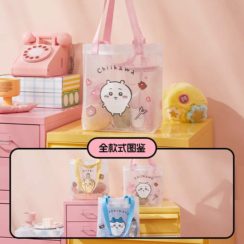 MINISO-Bolso de compras de PVC Kawaii para niñas, bolsa de hombro de playa, de gran capacidad, transparente, regalo, Original, nuevo