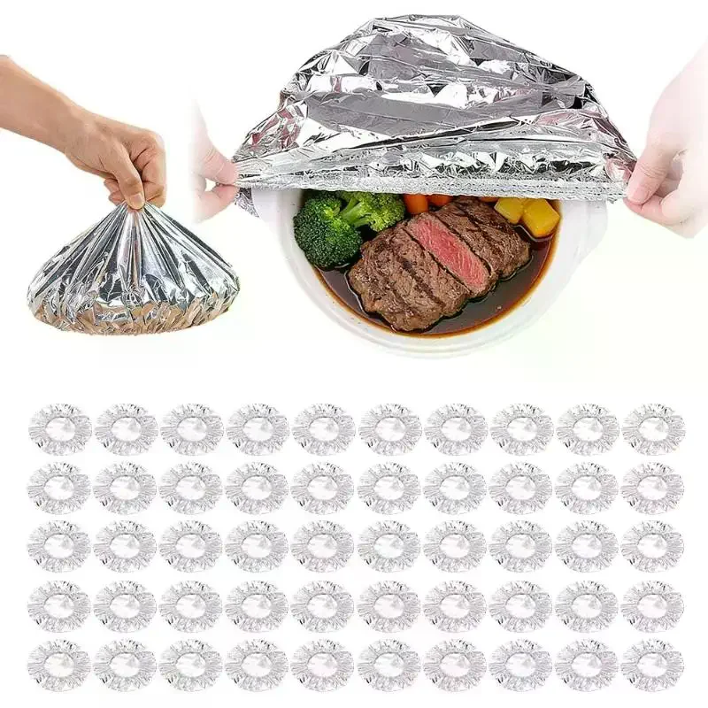 20/30/100/150 Pcs Aluminum Foil Food Insulation Cover 6 Hour Heat Retention Plates Bowls For Home Kitchen Keep Food Warm Fresh