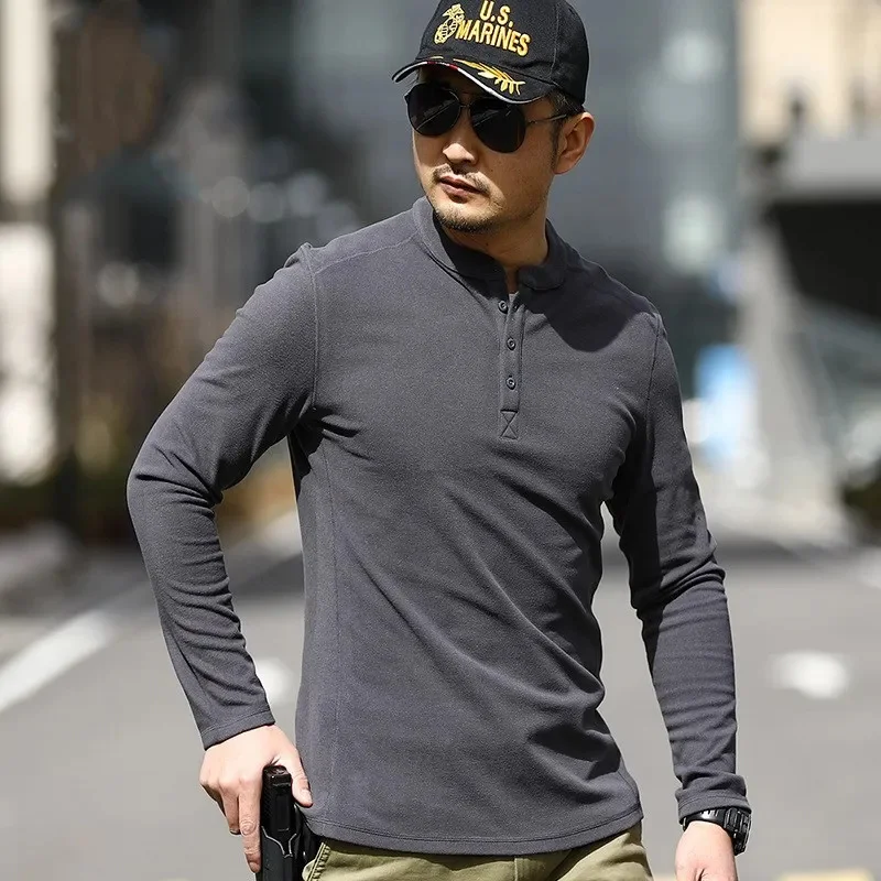 

Tactical Long Sleeve T-shirt Pullover Tops Military Fan Mens Outdoor Training Sports T Shirt High Stretch Slim Under