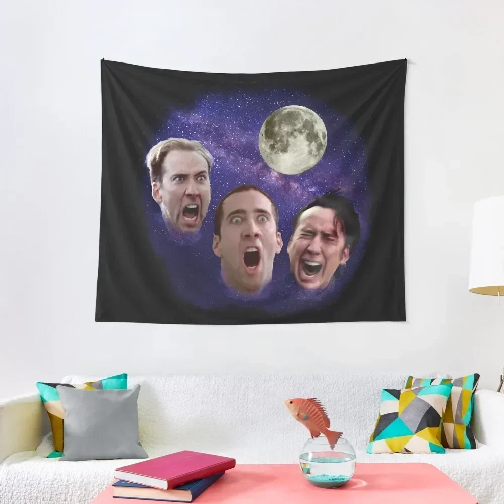 

Three Cage Moon Tapestry Decorative Paintings Room Decorator Wall Deco Tapestry