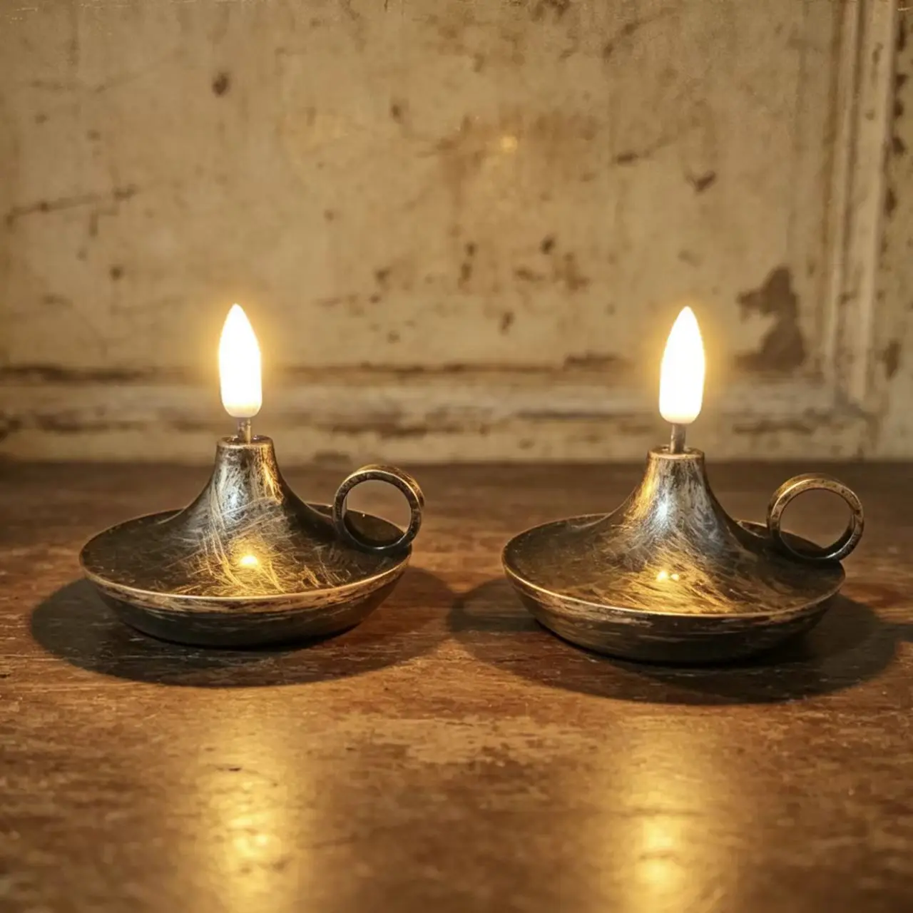 Oil lamp retro and old craftsmanship electronic candle lamp