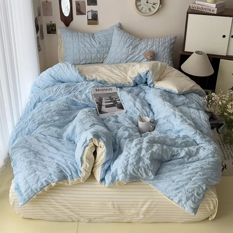 Comforter sets Bedding Set for Boys Girls Bedroom Duvet Cover Pillowcase Bedspread Simple Fashion Bed Sheet Set Bed Linens