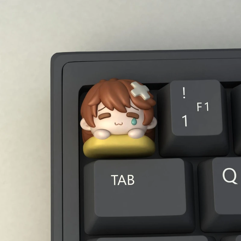 Tears of Themis Theme Keycaps Original Design Cartoon Luke Game Keycaps for Mechanical Keyboard Handmade Artisan Keycaps Gifts