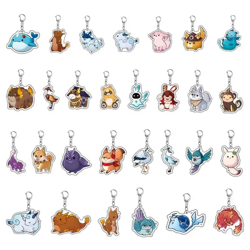 Genshin Impact Yae Miko Key Chains Xianyun Marchosius Keychain Anime Animal Pendant Accessories Gifts