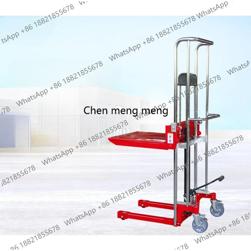

Forklift for loading and unloading lifting platform of small manual hydraulic stacker