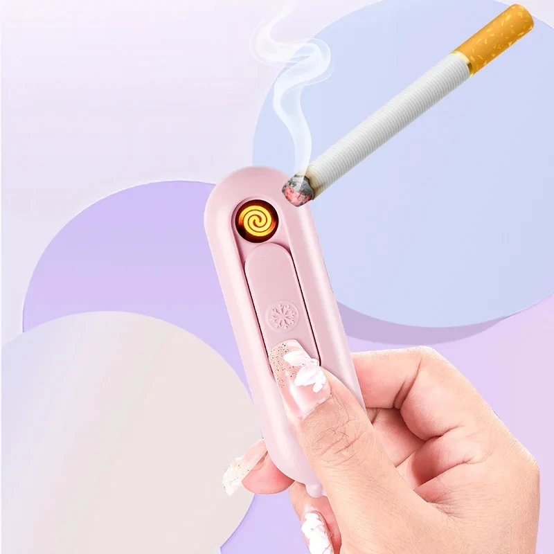 New Compact and Portable Mini Tungsten Cigarette Lighter with USB Charging Silent and Compact Lighter Cigarette Accessories