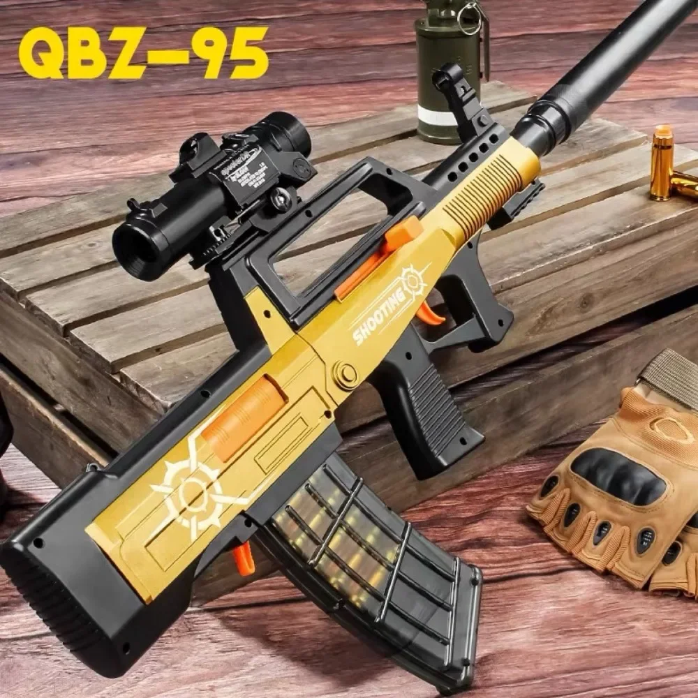 Kinderen QBZ-95 Shell Soft-Bullet Speelgoedpistool Handmatig geladen Assault Rifle Model Outdoor Games CS Vechtspel Kerstcadeau