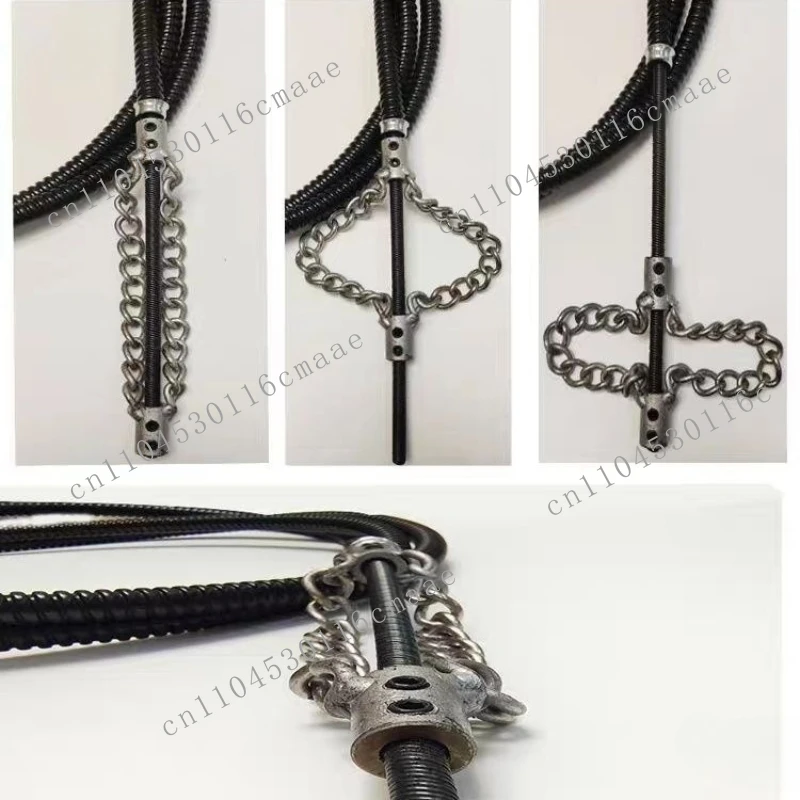 Impact Drill Dredge Sewer Main Pipeline Oil Cleaning Blockage Solid Spring Double Layer Rotating Shaft