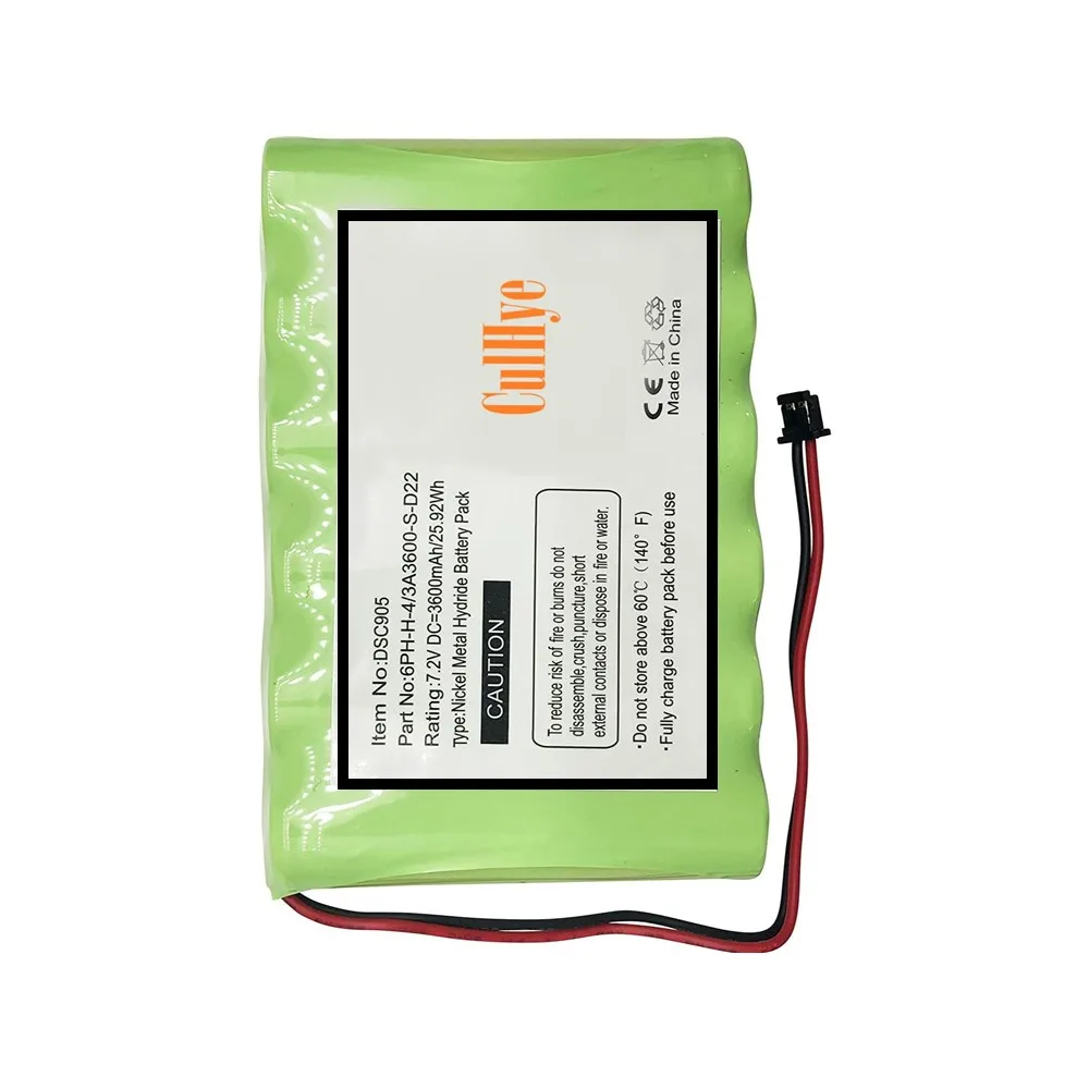 7.2V NIMH 3600MAh แบตเตอรี่ทดแทนสำหรับระบบ DSC Impassa 9057ไร้สายแผงควบคุม,6PH-H-4/3A3600-S-D22, 3600MAh