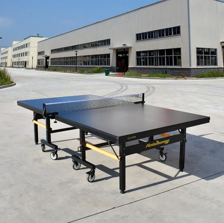 2026 Standard Size Professional Training Competition 25mm Table Tennis Tables with Wheels