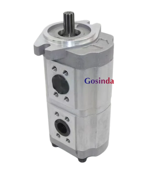 Bomba de Engranajes KRP4-9-9-6CK KX021, Bomba Hidráulica de Engranajes Serie KRP4, Bomba Simple, Doble, Triple y en Tándem para Maquinaria de Construcción
