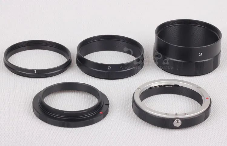 5 шт. для объектива камеры Canon EOS DSLR, металлическое удлинительное кольцо для макросов, переходное кольцо для 60D 70D 650D 700D 7D 1100D