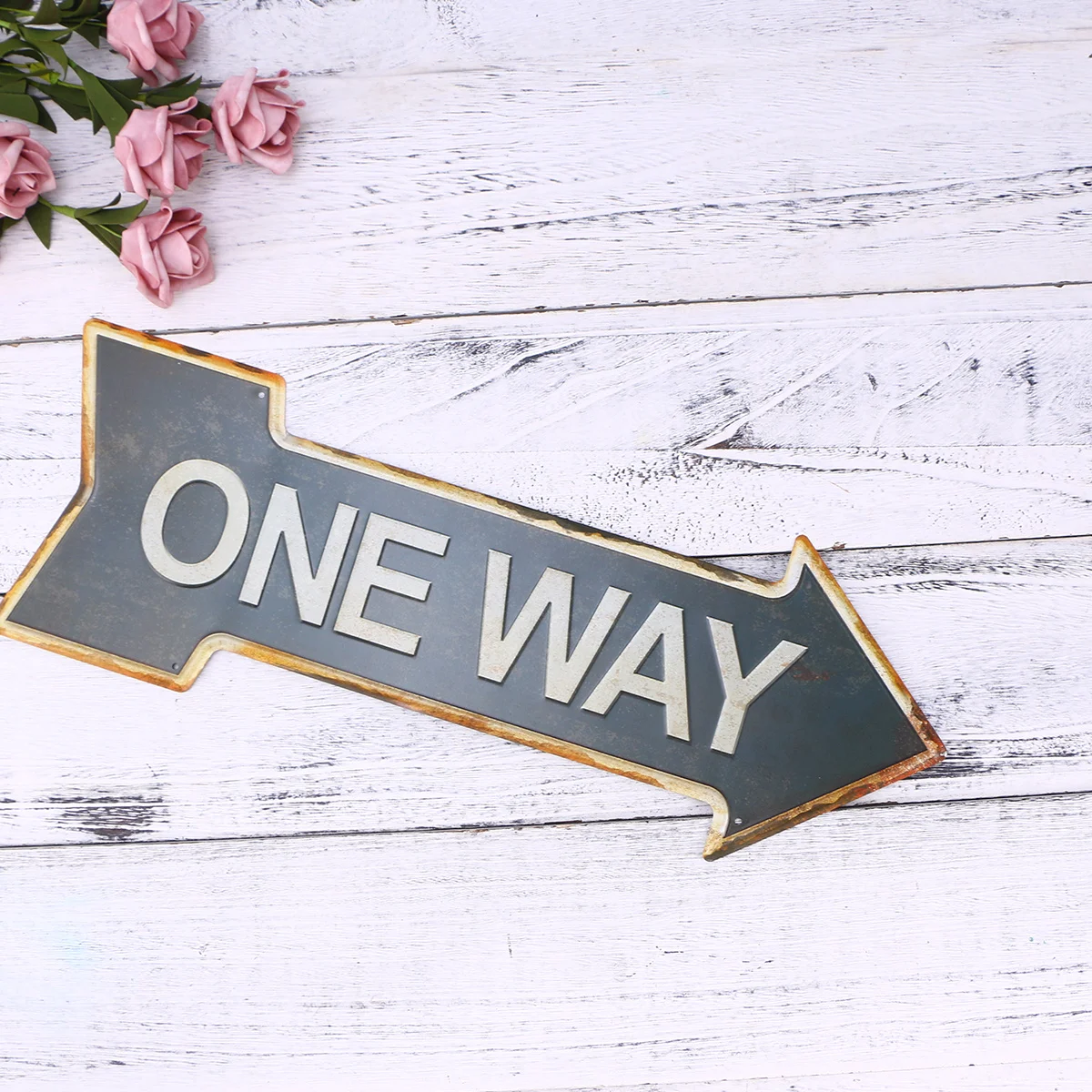 

Retro Iron Tag Wall Hanging Decor For Hotel Indicator Door Decoration Tag Bar Supermarket Road Sign 45X16Cm Road Sign
