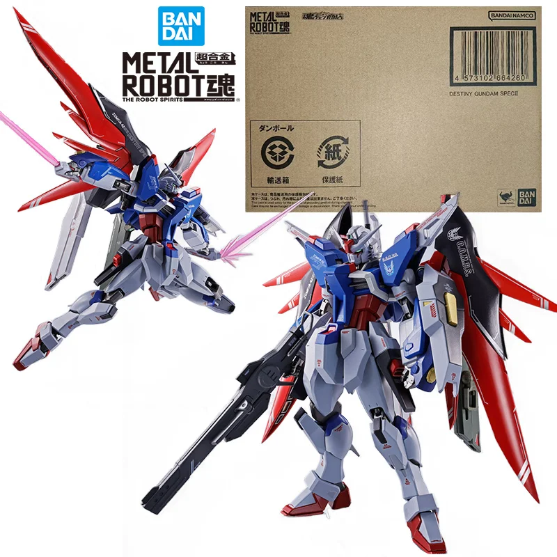 Bandai Metal Robot Spirits Destiny Gundam Spec II Gundam Seed Freedom 14Cm Original Action Figure Model Toy Gift Collection