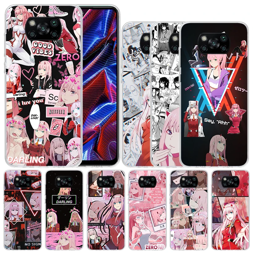 Zero Two Darling In The FranXX Soft Cover for Xiaomi Poco X5 Pro X4 Gt X3 Nfc M5S Print Phone Case M4 M3 M2 F3 F2 F1 Mi Note 10