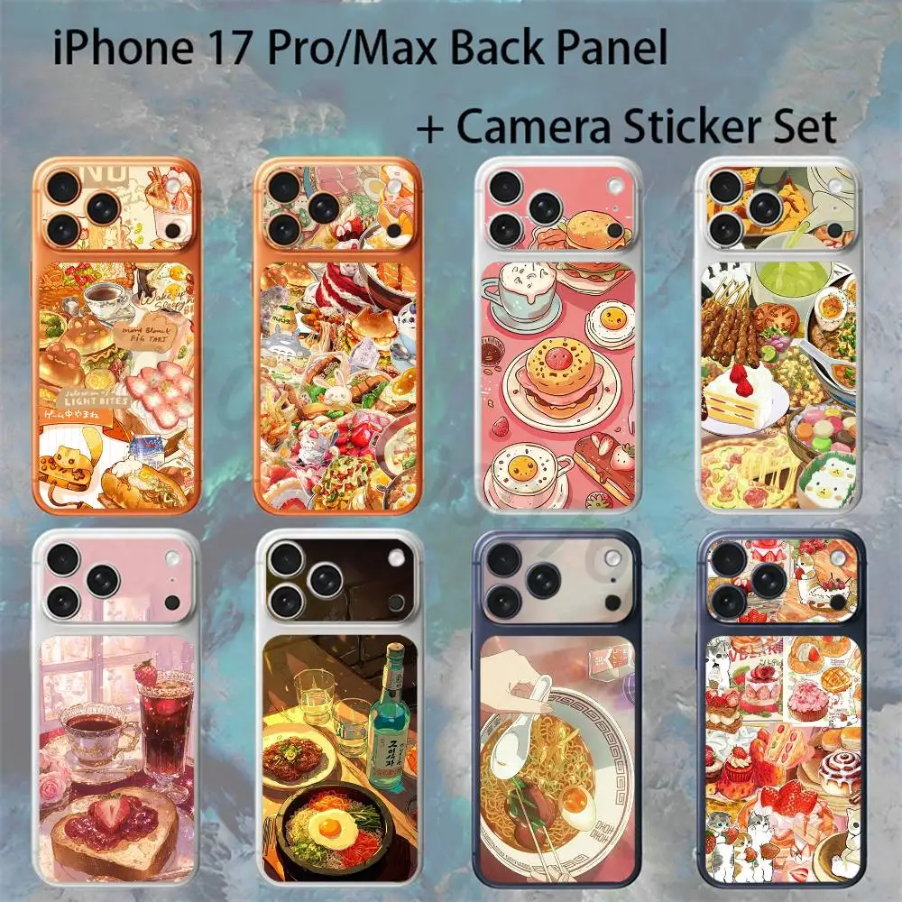 

Delicious Food Series For iPhone 17 pro Max/17 pro Full Cover Decal Skin Wrap Colorful Rear Protective Sticker Film