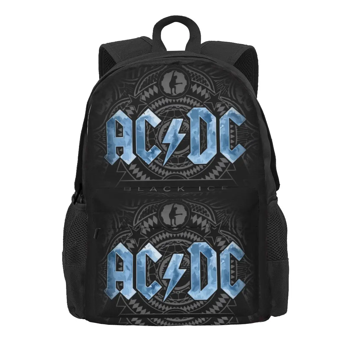 AC DC-mochilas de Metal pesado para niños y niñas, morral escolar de dibujos animados para ordenador portátil, bolso de hombro