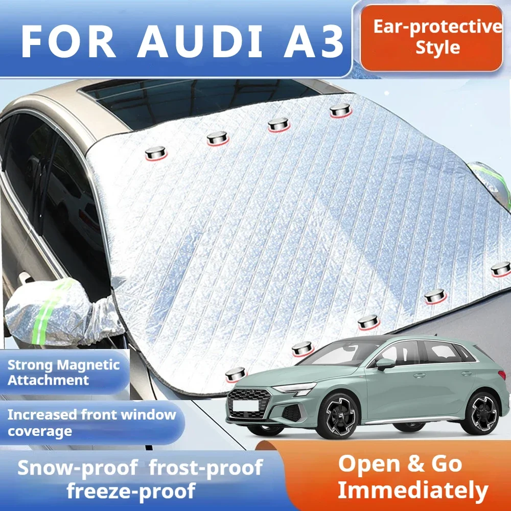 

Thickened Car Now Sunshade Windshield Cover With 5/9 Magnets UV Protection Anti Snow Sunlight for AUDI A3 8L 8P 8V 8Y