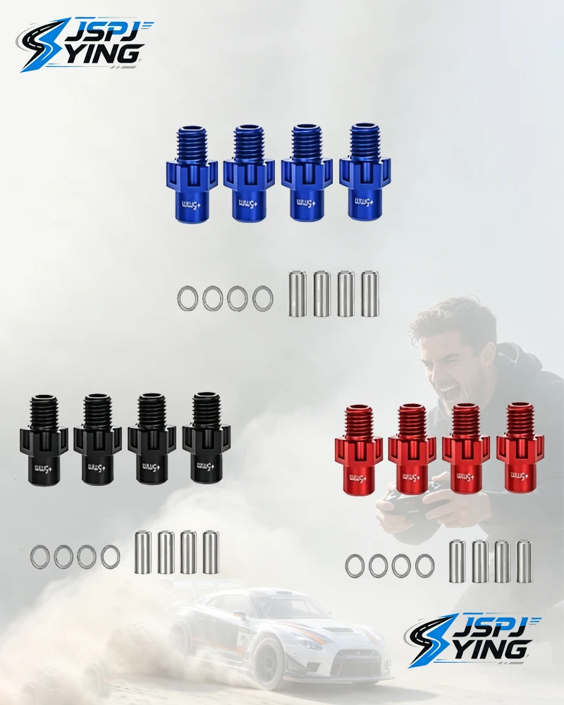 +5mm verbreiteter 17mm Sechskant-Radnabenadapter, CNC-gefertigt aus 7075 Aluminiumlegierung, passend für Traxxas Jato 4X4 VXL 1/8 RC Offroad Buggy, Upgrade-Abstandshalter