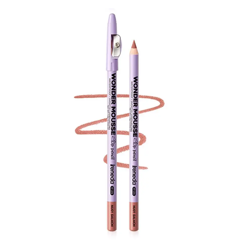 Forro labial matte impermeável profissional, maquiagem encantadora, batom contorno, lábios hidratantes, ferramenta cosmética, V4D4, 6 cores