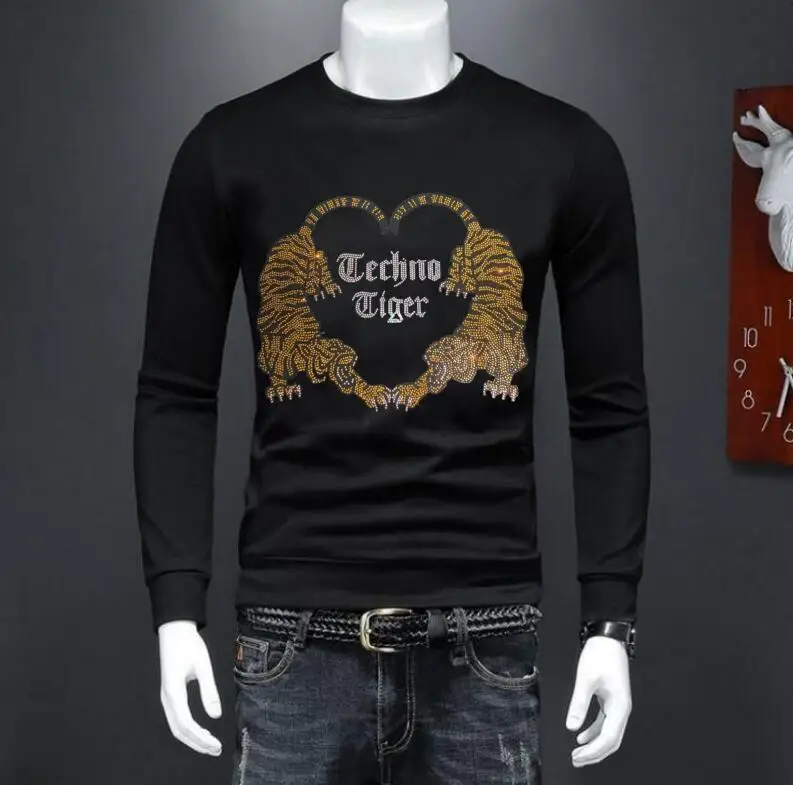 

Brand Men drop shipping Sweatshirt S-4XL Designer Rhinestone for holiday asian size