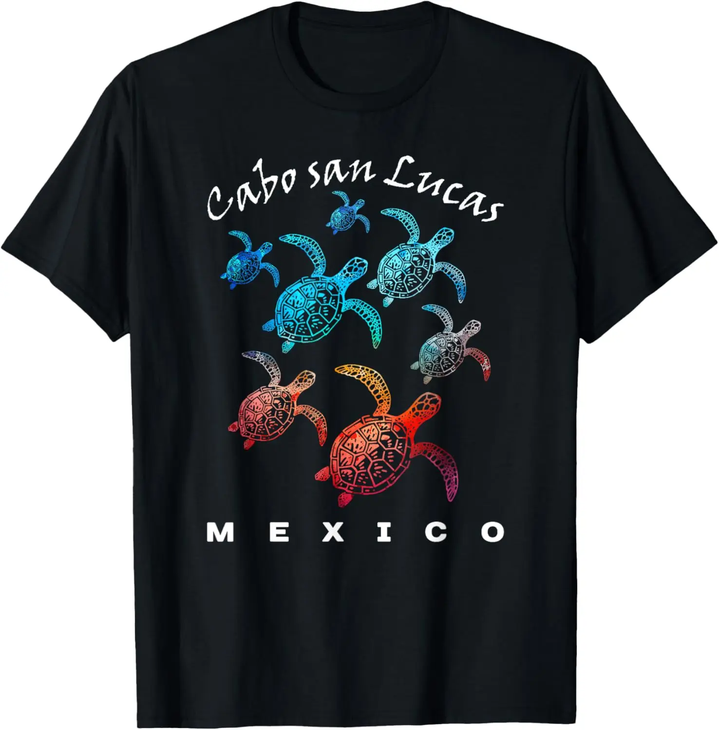 Camiseta gráfica de tortuga marina de viaje de vacaciones en la playa de Cabo San Lucas México