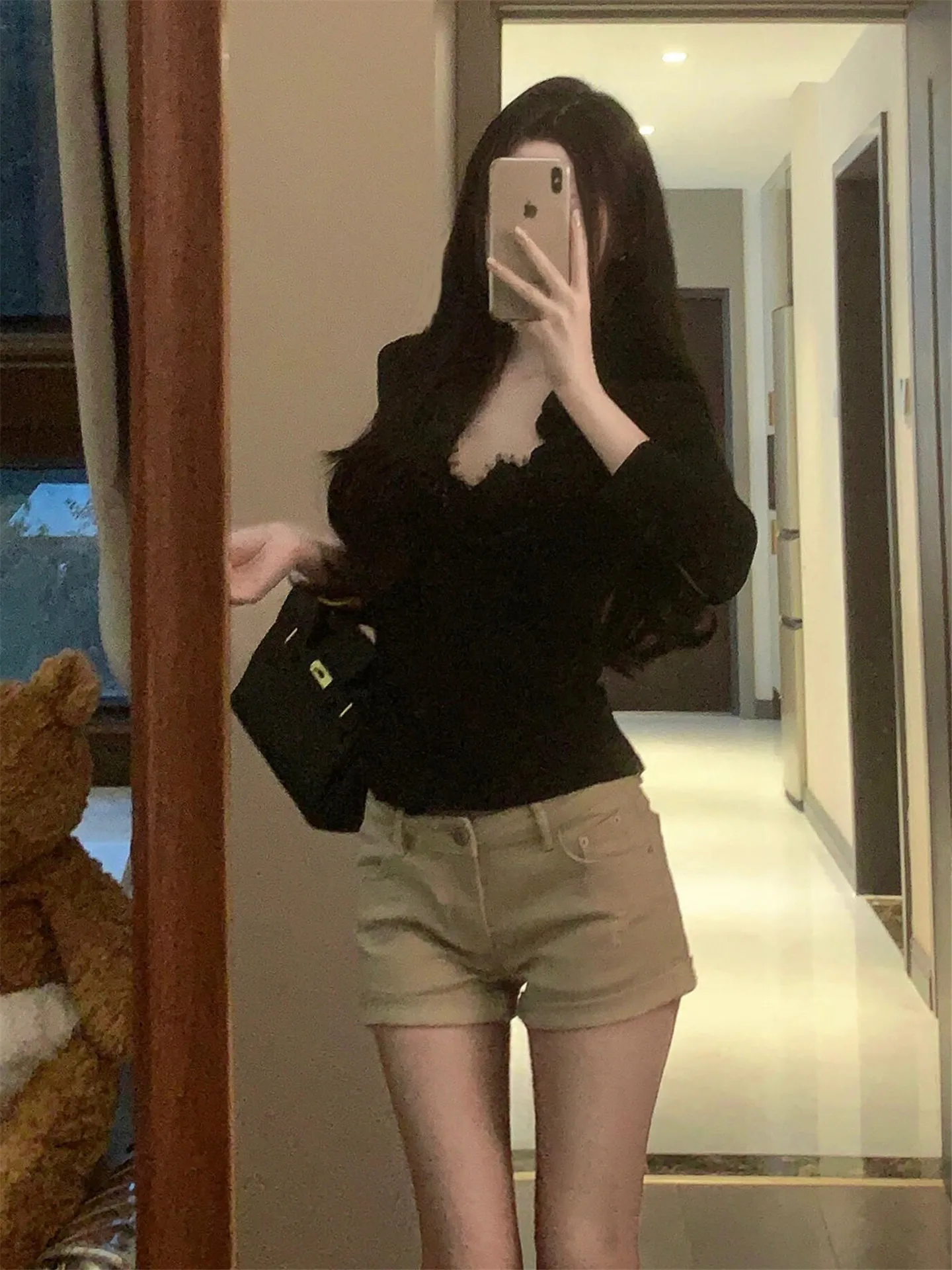 

Женские джинсовые шорты в стиле ретро с низкой талией, рваные, облегающие, с эффектом подтяжки ягодиц, летние, из эластичного хлопка, юбка-шорты, хит продаж