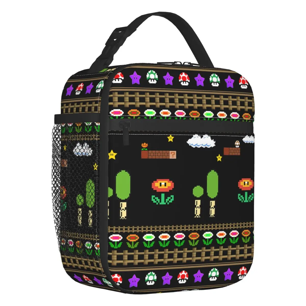Bolsa Térmica Personalizada M-Marioes Video Game Brothers Friends para Homens, Lancheira Portátil Térmica para Escritório, Trabalho e Escola