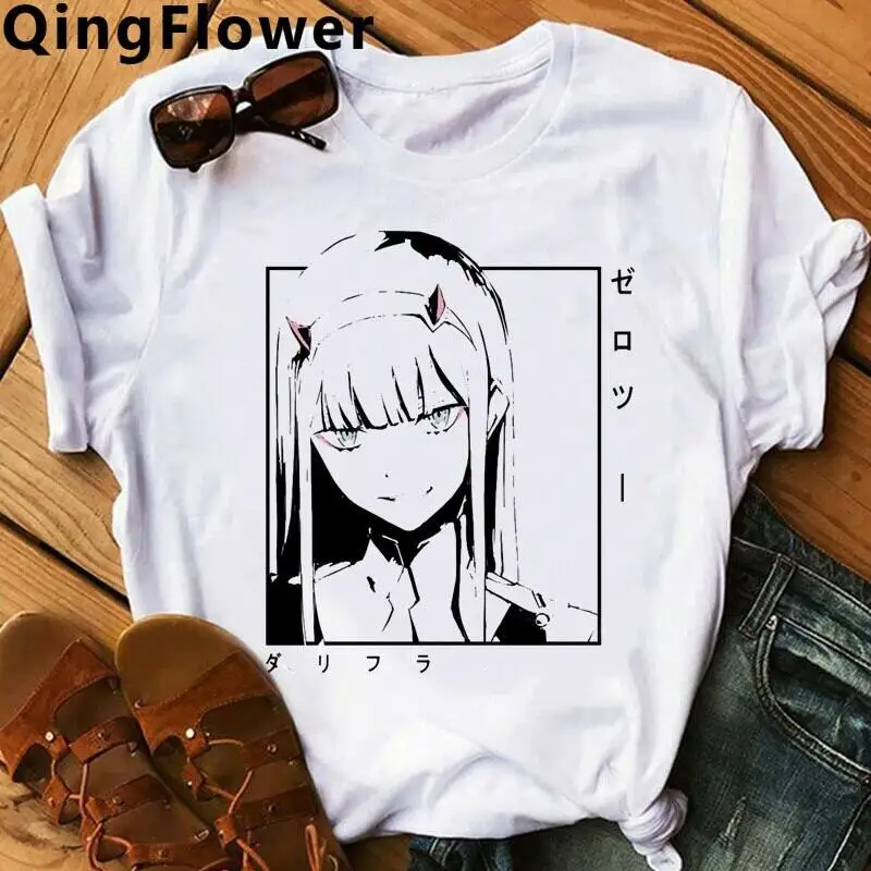 Zero Two Darling In The Franxx Aesthetic T Shirt Men Japanese Anime Inuyasha Tshirt Nagatoro Funny T-shirt Streetwear Tees Male