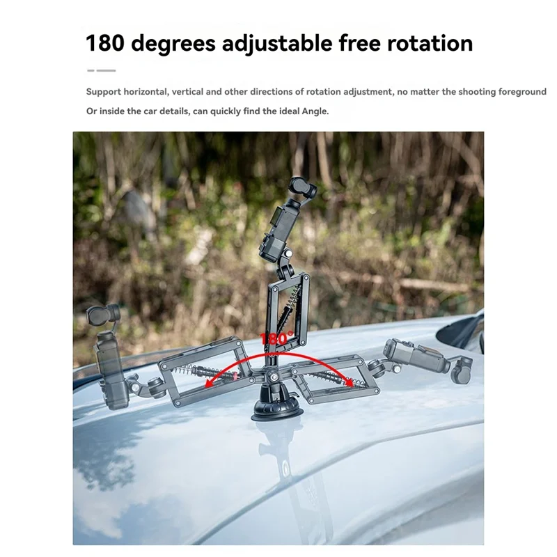 A47F-STARTRC حامل كاميرات مراقبة عالي الجودة مكافحة هزة Z-محور حامل استقرار ل DJI OSMO جيب 3/Insta360 X4 كاميرا جزء كوب شفط السيارة Mo #3