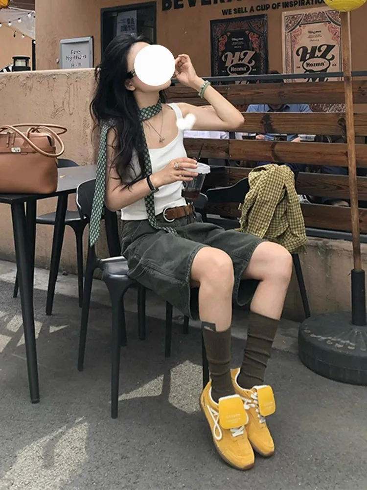 กางเกงยุทธวิธีสไตล์ทหารอเมริกันสำหรับผู้หญิง หลายแบบ 5 ชิ้น ชุดฤดูใบไม้ร่วง-ฤดูหนาว ทรงเข้ารูป ใช้งานได้หลากหลาย