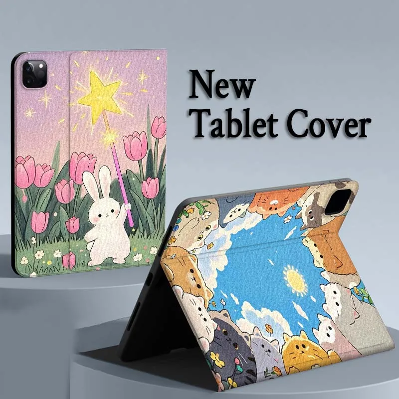 

Cartoon style illustration For iPad Air Mini Pro 7 6 5 9.7 11 10.5 12.9 Automatic Sleep/Wake Tablet Case