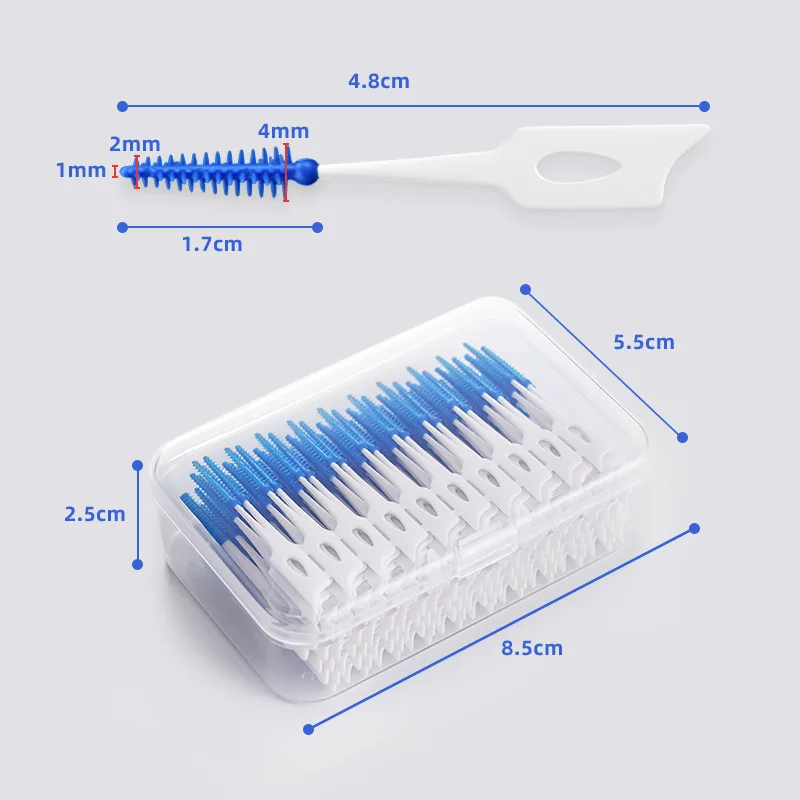 Silicone Interdental Brushes Super Soft Dental Cleaning Brush Teeth Care Dental floss Toothpicks Oral Tools 150Pcs Or 200PCS/set