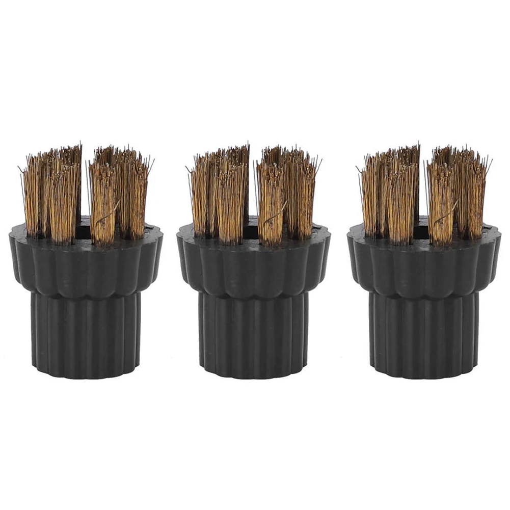Replacement Brush Head Pack 3pcs for X500 X700 For Steam Mop Models Brass-Plastic Construction for Cleaning Applications