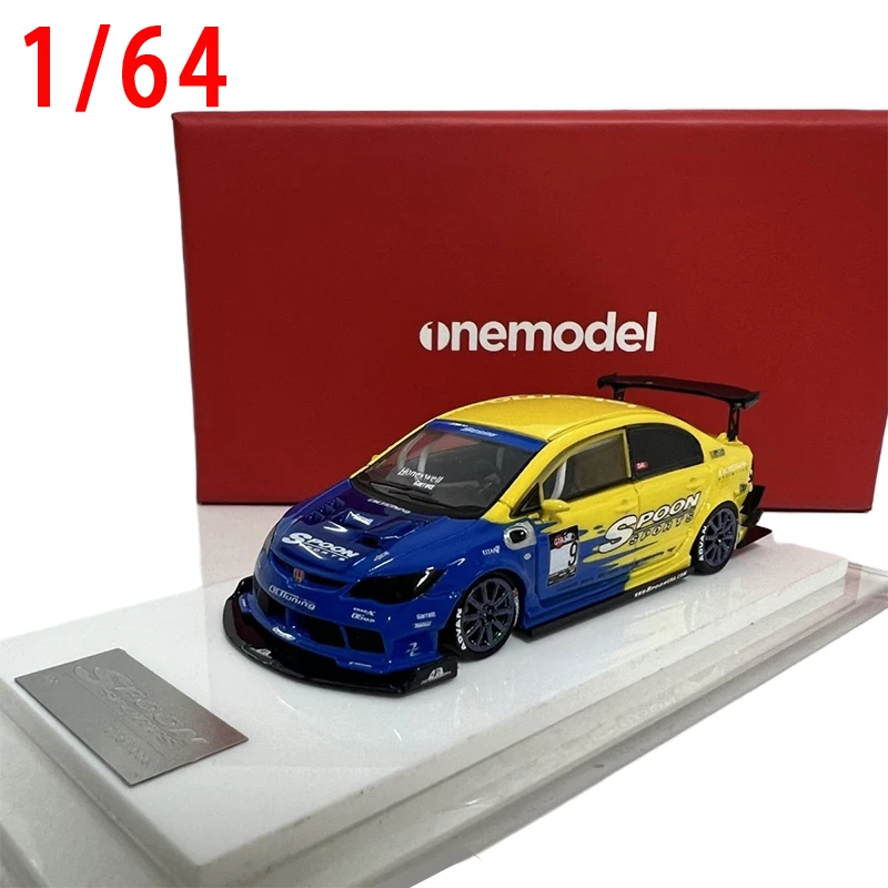 

Литой под давлением масштаб 1/64 Honda Spoon Type R No. 9, модель гоночного автомобиля из смолы, модель спортивного автомобиля Honda Spoon Type R, украшение