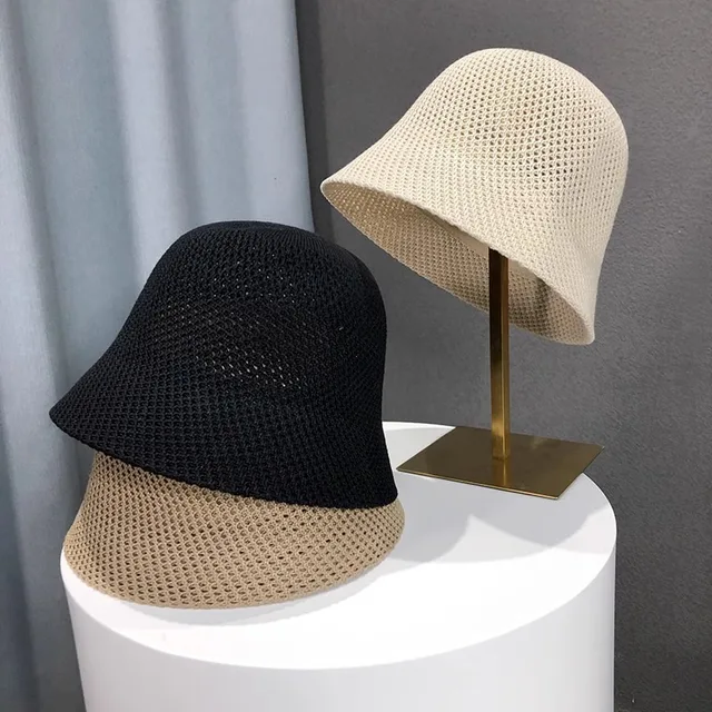 Summer sun protection fishing hat season: Hollow and lightweight sun hat, sun hat with bucket shape Suitable for both 3 Lightweight Hollow-Weave Sun Hat – Breathable Bucket-Style Fishing and Summer Hat, Beige / Black / Coffee / Khaki – view 3