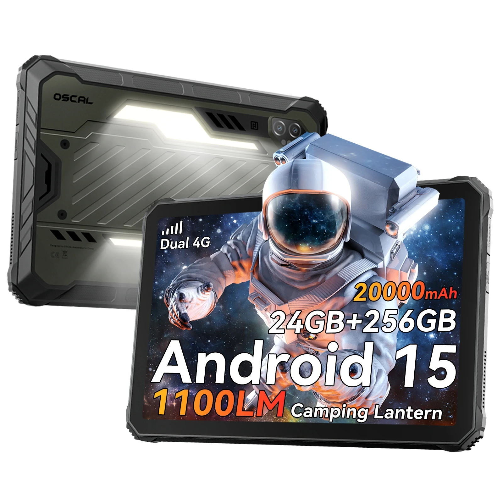 Blackview OSCAL SPIDER 10 Rugged Tablet Pad 11'' FHD+IPS Display 24GB(8+16) 256GB 20000mAh 45W MediaTek Helio G81 Android 15